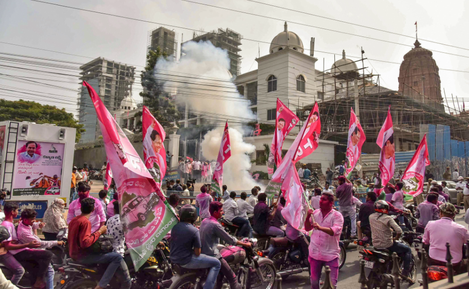 The Assembly polls held for five states also saw the Telangana Rashtra Samithi (TRS) recording a landslide win for a second consecutive term. PTI The Assembly polls held for five states also saw the Telangana Rashtra Samithi (TRS) recording a landslide win for a second consecutive term. PTI